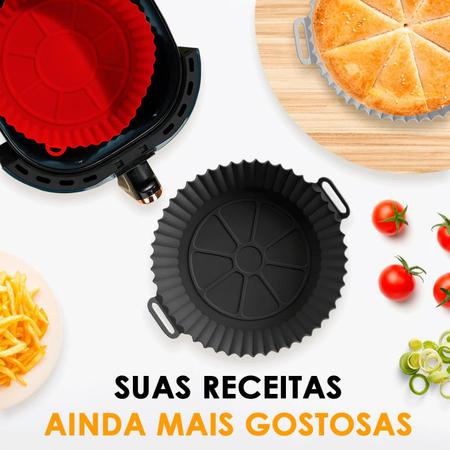 Forma Silicone Air Fryer Cesto Fritadeira Forro Antiaderente - Uny