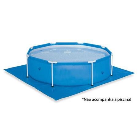 Imagem de Forro em Lona Ck300 Azul 10x10 Metros Para Fundo de Piscina Inflável 