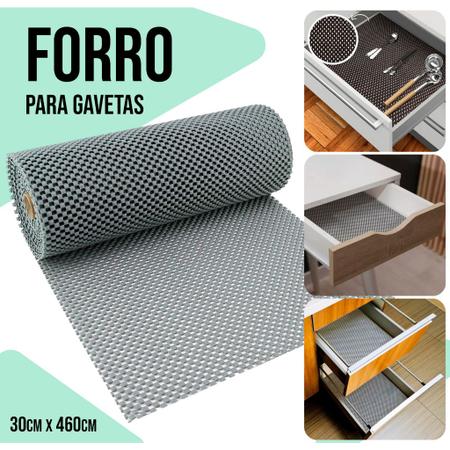 Imagem de Forro para Cozinha Gavetas Armário 30cmx460cm Organizacao Limpeza Antiderrapante Rolo