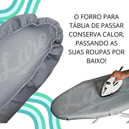 Imagem de Forro Térmico 1,50m X 50cm p/ Tábua De Passar Roupa Furadinho