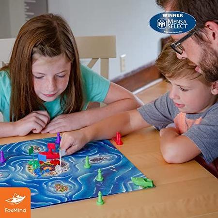 Imagem de FoxMind Games: Bermuda Pirates Jogo de tabuleiro magnético para crianças, cativante aventura pirata para a família e amigos, 2 a 4 jogadores, para idades de 6 e acima
