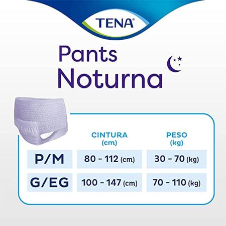 Imagem de Fralda Calça Geriátrica Unissex Tena Pants Noturna G/EG 16 unidades