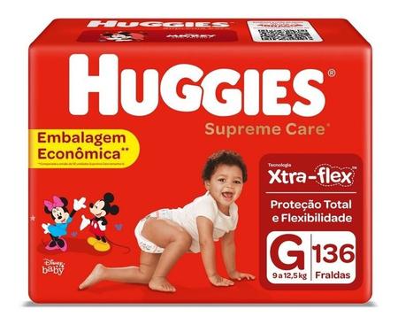 Imagem de Fralda Descartavel G Huggies Supreme Care Com 136 Unidades