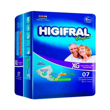 Imagem de Fralda Descartável Higifral Confort com 7 XG Eurofral