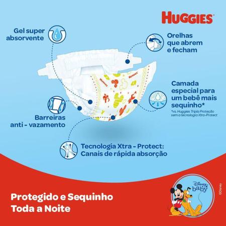 Imagem de Fralda Descartável Huggies Tripla Proteção Jumbinho P 24 Un