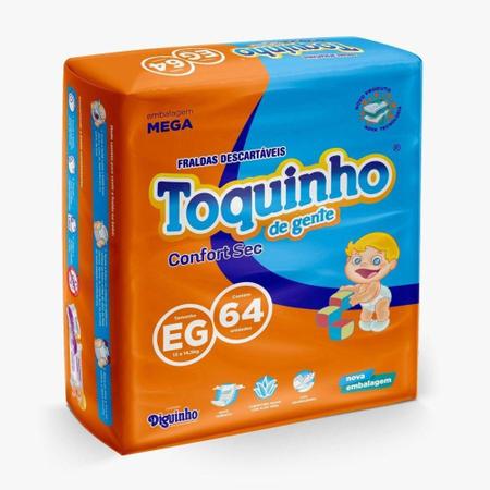 Imagem de Fralda Descartável Infantil Toquinho Confort Sec EG-64 unidades