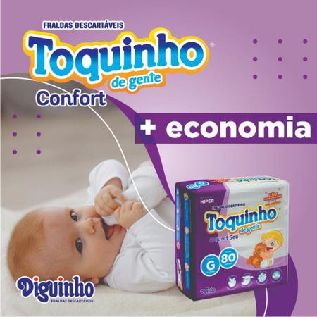 Imagem de Fralda Descartável Infantil Toquinho Da Gente Basic Plus SXG 40 Unidades