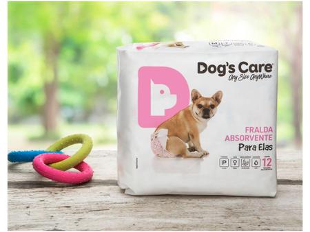 Imagem de Fralda Descartável para Cachorro Fêmea P - Dogs Care Para Elas 12 Unidades