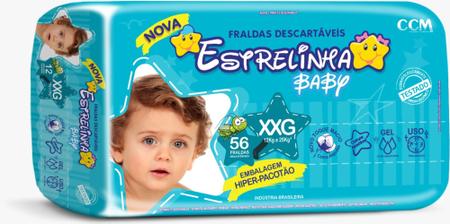 Imagem de Fralda Estrelinha Baby Hiper 4 Pacotes Tamanho XXG Com 70 Unidades Cada