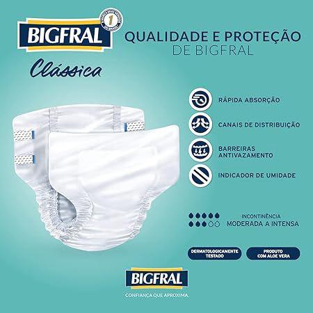 Fralda Geriátrica Incontinência Bigfral Clássica M 22un Imagem de Fralda Geriátrica Incontinência Bigfral Clássica M 22un