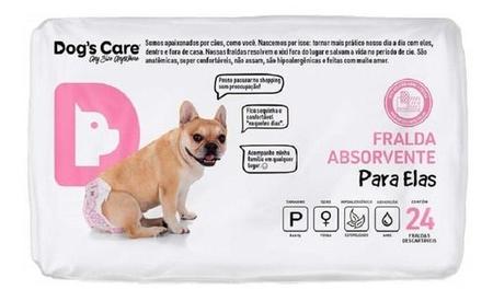 Imagem de Fralda Higiênica Descartável Para Cães Fêmea P Com 24 Unidades - Dog's Care