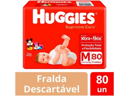 Imagem de Fralda Huggies Supreme Care - Tam. M 5,5 a 9,5kg 80 Unidades