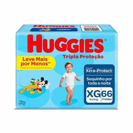 Imagem de Fralda huggies tripla protecao hiper xg 66un