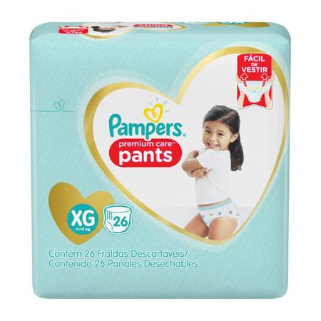 Imagem de Fralda Infantil Pampers Premium Care Pants Tamanho XG com 26 Unidades