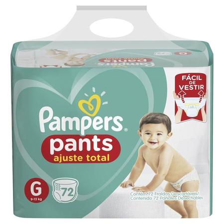 Fralda Pampers Pants Ajuste Total G 72 unidades