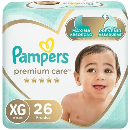 Imagem de Fralda Pampers Premium Care Nova Mega Tamanho XG 26 Unidades 