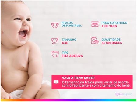 Imagem de Fralda Pampers Premium Care XXG + de 14kg - 56 Unidades