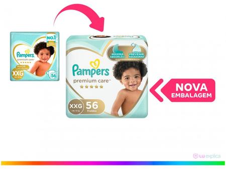 Imagem de Fralda Pampers Premium Care XXG + de 14kg - 56 Unidades