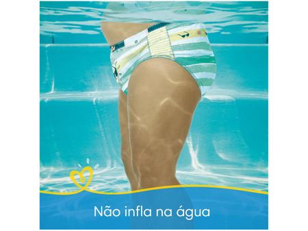 Ofertas de Fralda Descartável para Água Pampers Splashers Baby Shark P/M,  pacote com 12 unidades
