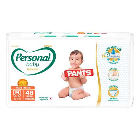 Imagem de Fralda Personal Baby Premium Pants Tamanho M com 48 Unidades