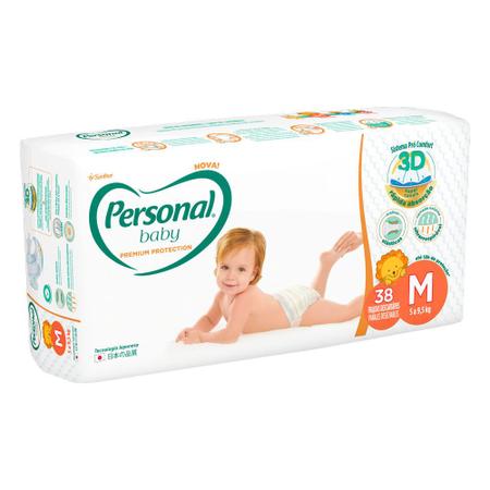Fralda Personal Baby Premium Protection Tamanho M com 38 Unidades