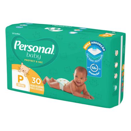 Imagem de Fralda Personal Baby Protect & Sec Tamanho P com 30 Fraldas Descartáveis