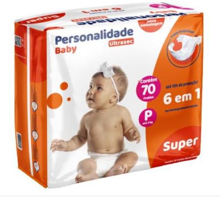 Imagem de Fralda Personalidade Baby Ultrasec P 70un  Eurofral