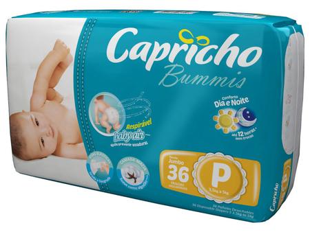 Imagem de Fraldas Capricho Bummis Tam P 36 Unidades