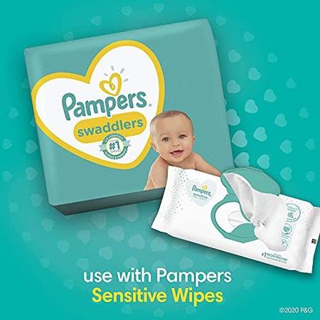 Imagem de Fraldas Tamanho 4, 150 Contagem - Pampers Swaddlers Fraldas descartáveis para bebês, (embalagem pode variar)