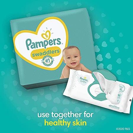 Imagem de Fraldas Tamanho 4, 150 Contagem - Pampers Swaddlers Fraldas descartáveis para bebês, (embalagem pode variar)