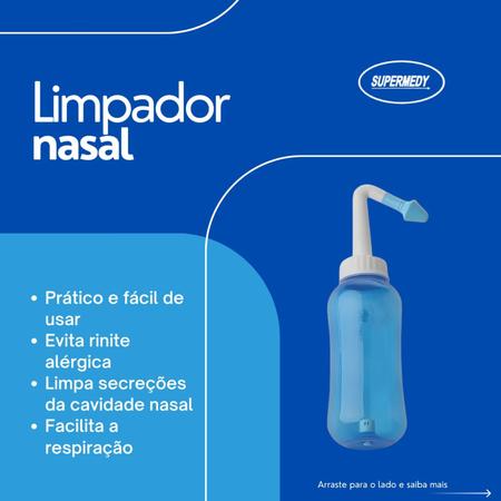 Imagem de Frasco Lavagem Higienizador Ducha Nasal Lavador 300ml