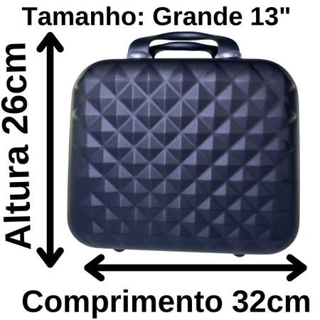 Imagem de Frasqueira de Viagem Necessaire ABS Rígido 13 Cor:Preto