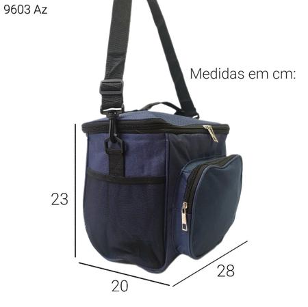 Imagem de Frasqueira Necessaire Lancheira Bolsa Térmica Fitness Marmita Academia Viagem 9603