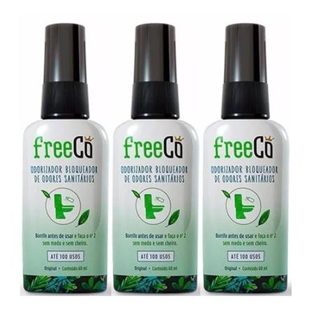 Freecô Bloqueador de Odores 60ml - Kit 3 unidades - Freeco Imagem de Freecô Bloqueador de Odores 60ml - Kit 3 unidades