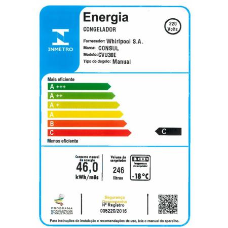 Imagem de Freezer Vertical Consul 246 Litros - CVU30EB