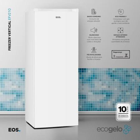 Imagem de Freezer Vertical EOS 172 Litros EcoGelo EFV210 110V