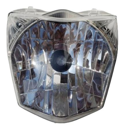 Frente frontal Farol CG Fan 160 2022/2023 Prata Metálico Iron Nai com  Aranha do painel