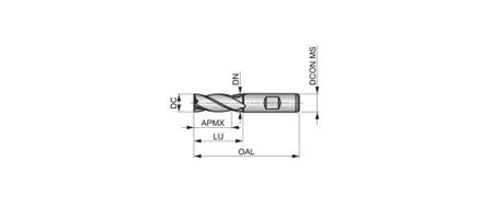 Fresa Aco Rapido Dormer 26 mm - 4 Cortes Imagem de Fresa Aco Rapido Dormer 26 mm - 4 Cortes