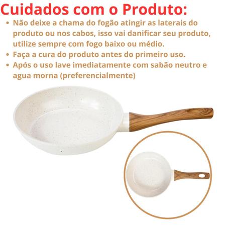 Imagem de Frigideira Antiaderente 4mm Revestimento Cerâmico 20cm Fundo de Indução Premium