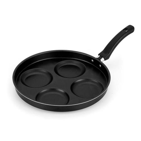 Frigideira Gourmet 4 Divisórias Ovo Frito Hambúrguer Preta - Nacional Imagem de Frigideira Gourmet 4 Divisórias Ovo Frito Hambúrguer Preta
