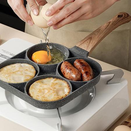 Frigideira Multiuso Antiaderente 4 Bocas Fritar Lanche Ovo - Supremo