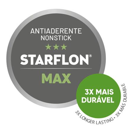 Imagem de Frigideira Tramontina Turim Antiaderente Starflon Max 24 cm em Alumínio Vermelha 1,4 L