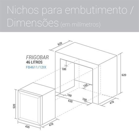 Imagem de Frigobar 46 Litros Inox 220v Suggar Fb4612ix