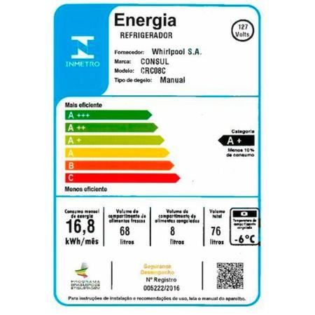 Imagem de Frigobar Consul 76 litros com Gaveta Multiuso - CRC08CB