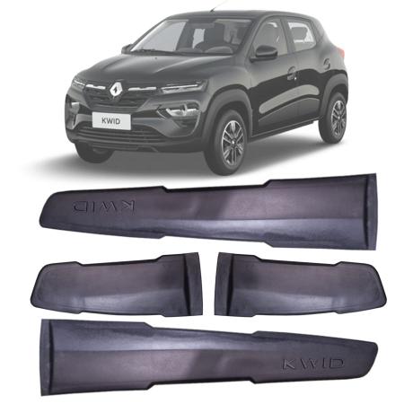 Imagem de Friso Lateral Borrachão Renault Kwid 17 18 19 20 21 22 Modelo Tipo Original Preto Fosco