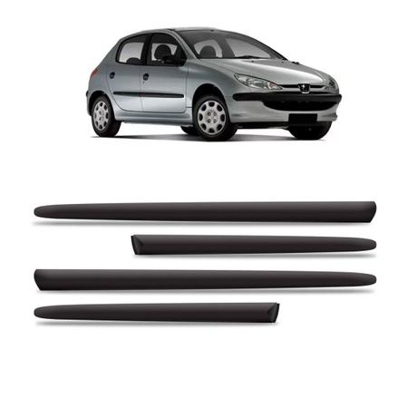 Imagem de Friso Lateral Peugeot 206 2000 A 2010 4p - Kit 4 Peças 