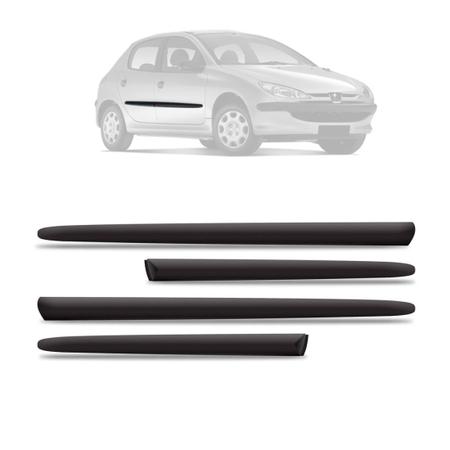 Imagem de Friso Lateral Peugeot 206 2000 A 2010 4p - Kit 4 Peças 