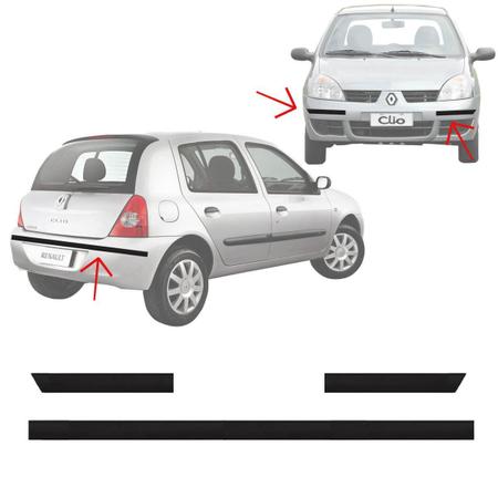 Friso Parachoque Renault Clio Hatch 2006 A 2016 6012A - Top Mix Imagem de Friso Parachoque Renault Clio Hatch 2006 A 2016 6012A