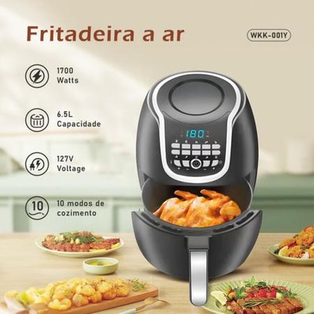 Imagem de Fritadeira Air Fryer 6,5l Preto Digital 1700w Sem Óleo