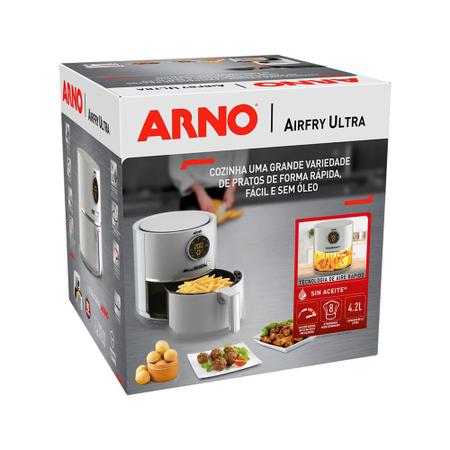 Imagem de Fritadeira Air Fryer Arno 4,2 Litros Ultra Frita Sem Oléo com Cesto Removível 127v UFRY Branco